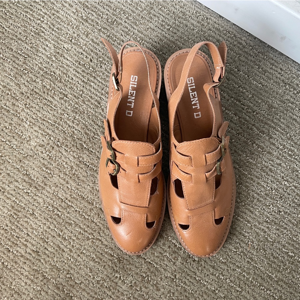 Anthropologie Silent D McKay Heeled Sandals | Size 7 | Effortless Chic - Picture 4 of 5